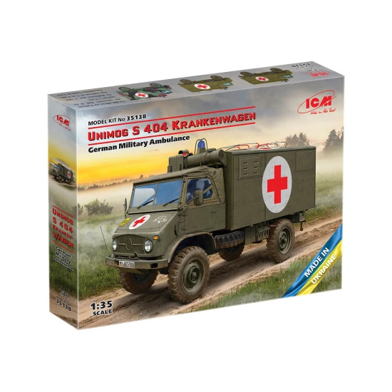 Icm 35138 1/35 Unimog S 404 Krankenwagen German Military Ambulance