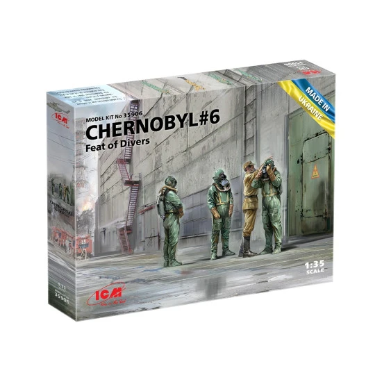 Icm 35906 1/35 Chornobyl 6 Feat Of Divers 4 Figures Plastic Model Kit Scale