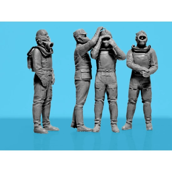 Icm 35906 1/35 Chornobyl 6 Feat Of Divers 4 Figures Plastic Model Kit Scale