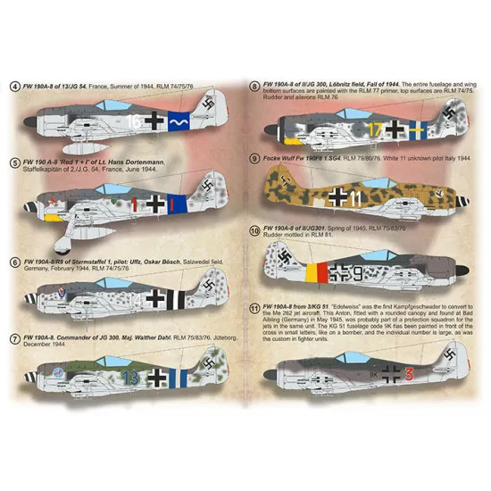 Print Scale 72-487 1/72 Decal For Focke Wulf 190a 8