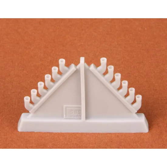 Sbs 48039 1/48 Spitfire Pr Xix Exhaust Round For Airfix Kit Resin Model Kit