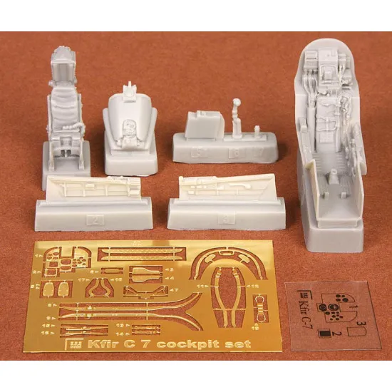 Sbs 48044 1/48 Iai Kfir C7 Cockpit Set For Kinetic Kit Resin Model Kit