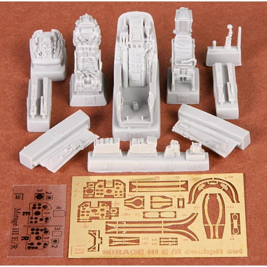 Sbs 48045 1/48 Mirage Iiie/R Cockpit Set For Kinetic Kit Resin Model Kit