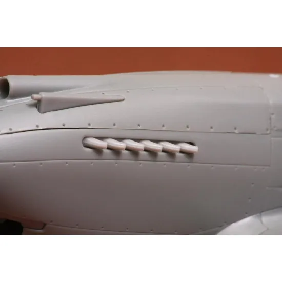 Sbs 48054 1/48 P-40b Exhaust Set For Airfix Kit Resin Model Kit