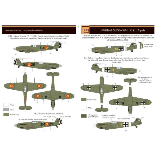 Sbs 48060 1/48 Hispano Ha-1109/1112 K 1l Tripala Resin Model Kit