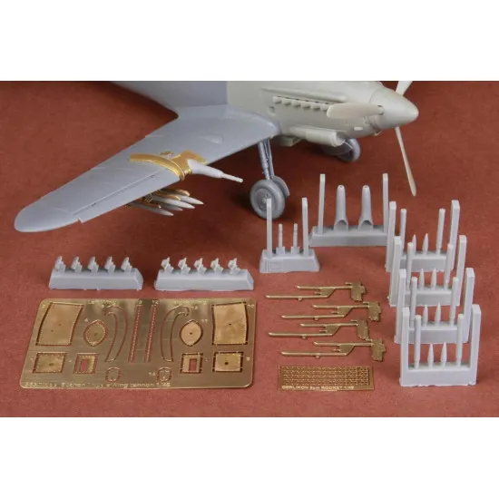 Sbs 48061 1/48 Wing Cannon And Rocket Set For Ha-1112 Tripala/Buchon Spanish