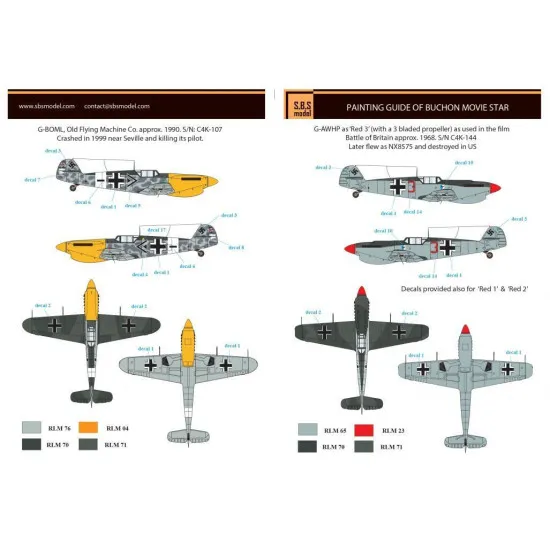 Sbs 48074 1/48 Hispano Ha-1112 M1l Buchon Movie Star Resin Model Kit And Decal