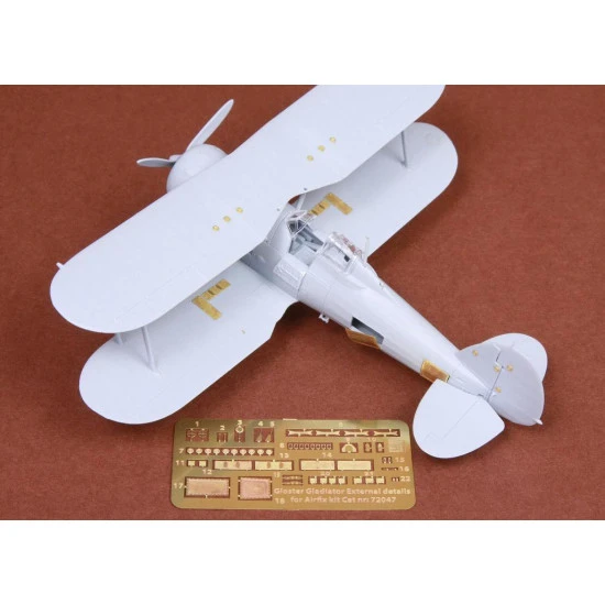 Sbs 72047 1/72 Gloster Gladiator Exterior Detail Set For Airfix Kit Photo-etched