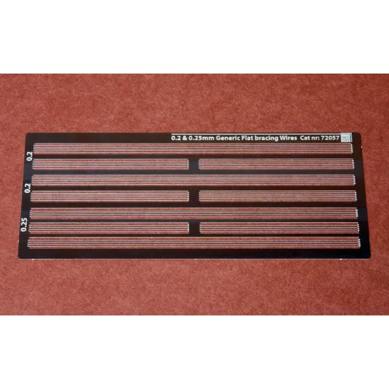 Sbs 72057 1/72 Generic Flat Rigging Wires 02-025 Mm Photo-etched Parts
