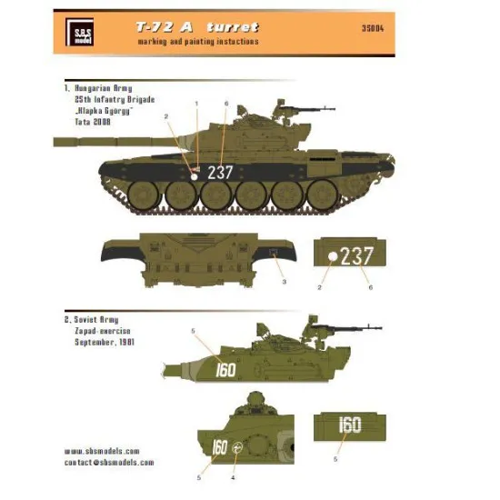 Sbs 35004 1/35 T-72a Turret For Tamiya Kit Resin Model Kit