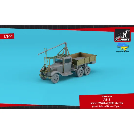 Armory Ar14204 1/144 As 2 Soviet Wwii Airfield Starter On Gaz Aaa Chassis Military Vehicle
