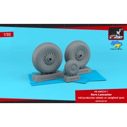 Armory Ar-aw32411 1/32 Avro Lancaster Wheels Mid Type W Weighted Tyres