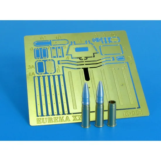 Eureka A-3508 1/35 Ammo W/Box 75 Mm Pzgrpatr-40 Kwk-37/Stuk-37 L/24