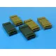 Eureka E-002 1/35 Ammo Boxes For 7.5 Cm Kw.k.40/Stu.k.40 L/43 L/48 5pcs
