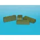 Eureka E-017 1/35 Wooden Ammo Boxes For 12.8 Cm Pak 44/Kw.k. Maus 4pcs Resin