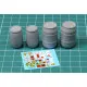 Eureka E-039 1/35 Plastic Chemical Storage Drums Set 1 4pcs W/Decal