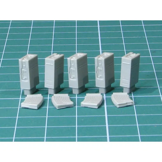 Eureka E-043 1/35 2cm Flak 38 Ammo Boxes And Magazines 9pcs Resin