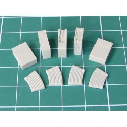 Eureka E-043 1/35 2cm Flak 38 Ammo Boxes And Magazines 9pcs Resin