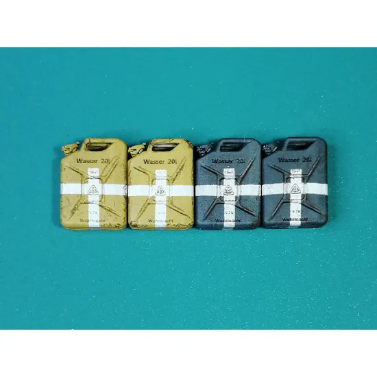 Eureka E-048 1/35 German Jerrycans For Water Wwii 20l Resin 4pcs