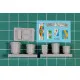 Eureka E-052 1/35 Plastic Containers For Paint Resin 5pcs Houseware Bucket