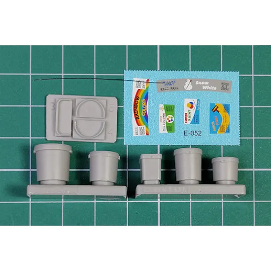 Eureka E-052 1/35 Plastic Containers For Paint Resin 5pcs Houseware Bucket