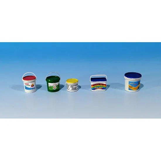 Eureka E-052 1/35 Plastic Containers For Paint Resin 5pcs Houseware Bucket