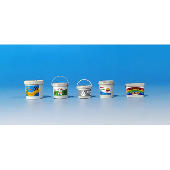 Eureka E-052 1/35 Plastic Containers For Paint Resin 5pcs Houseware Bucket