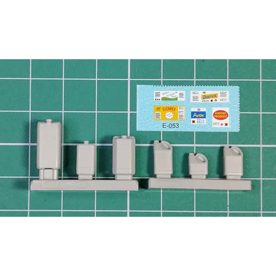 Eureka E-053 1/35 Plastic Containers For Chemicals Resin 6pcs Houseware Canister