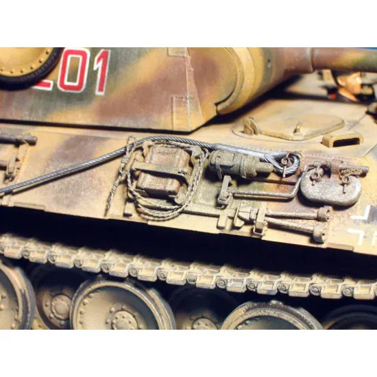 Eureka Er-2501 1/25 Towing Cable For Pz Kpfw V Panther Ausf G Tank 3pcs