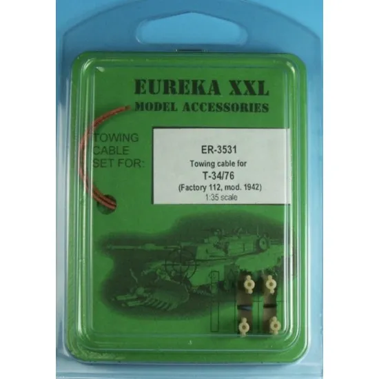 Eureka Er-3531 1/35 Towing Copper Cable For T-34/76 Model 1942 Zavod 112 Tank