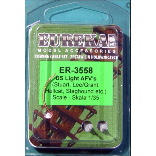 Eureka Er-3558 1/35 Towing Copper Cable For Light Allied Afvs M3 M5 M18 T17