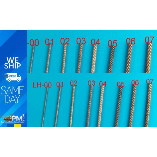 Eureka Lh-07 1.5mm Metal Wire Rope For Afv Kits 50cm