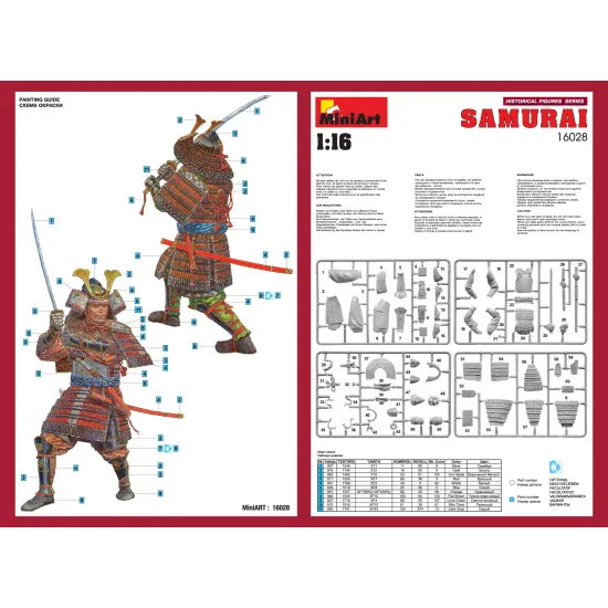 Miniart 16028 - 1/16 - Samurai Plastic Figures Kit Miniart 16028 - 1/16 - Samurai Plastic Figures Kit