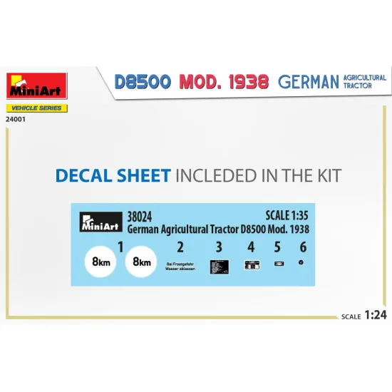Miniart 24001 - 1/24 - German Agricultural Tractor Plastic Model