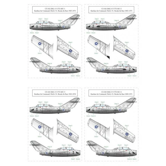 Sbs D72002 1/72 Decal For Mig-15 Uti Finnish Air Force