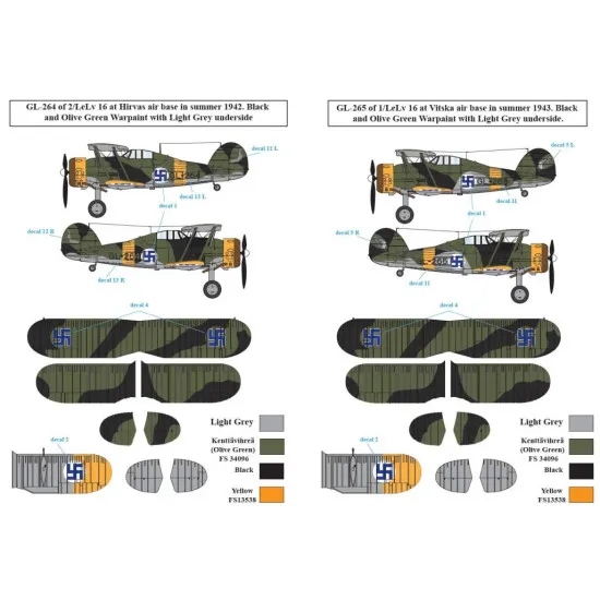 Sbs D72008 1/72 Decal For Gloster Gladiator In Finnish Service Ww Ii Sbs D72008 1/72 Decal For Gloster Gladiator In Finnish Service Ww Ii