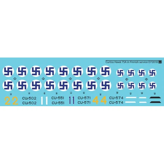 Sbs D72018 1/72 Decal For Curtiss Hawk 75a In Finnish Service