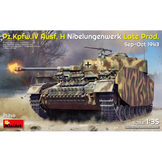 Miniart 35346 - 1/35 - Pz Kpfw Iv Ausf H Nibelungenwerk Late Prod Sep Oct 1943