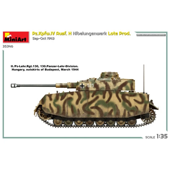 Miniart 35346 - 1/35 - Pz Kpfw Iv Ausf H Nibelungenwerk Late Prod Sep Oct 1943