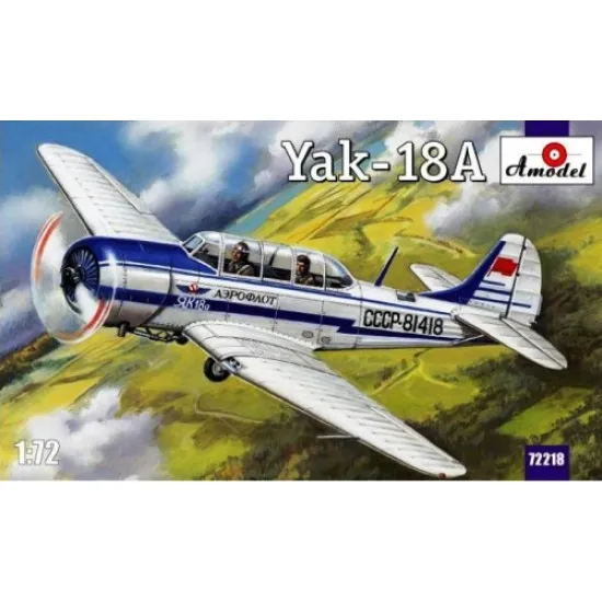 Yakovlev Yak-18 Soviet primary trainer aircraft 1/72 Amodel 72218