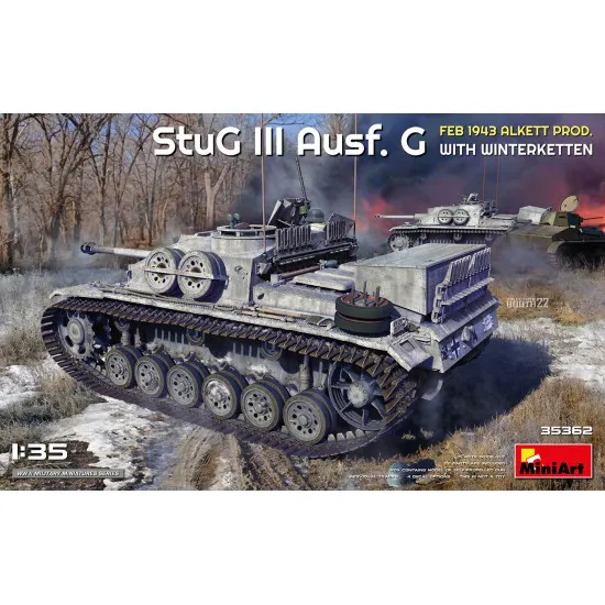 Miniart 35362 - 1/35 - Stug Iii Ausf G Feb 1943 Alkett Prod With Winterketten