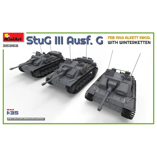 Miniart 35362 - 1/35 - Stug Iii Ausf G Feb 1943 Alkett Prod With Winterketten