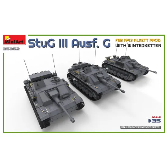 Miniart 35362 - 1/35 - Stug Iii Ausf G Feb 1943 Alkett Prod With Winterketten