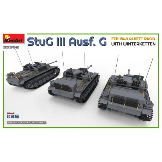 Miniart 35362 - 1/35 - Stug Iii Ausf G Feb 1943 Alkett Prod With Winterketten