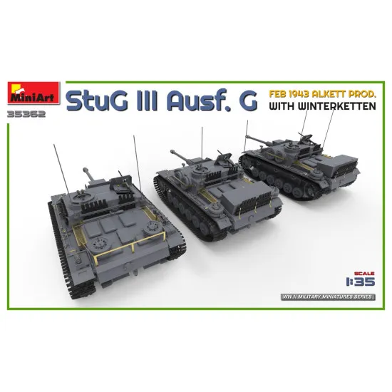 Miniart 35362 - 1/35 - Stug Iii Ausf G Feb 1943 Alkett Prod With Winterketten
