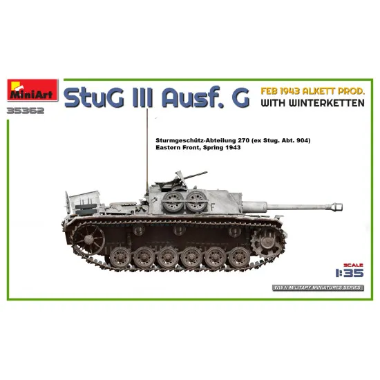 Miniart 35362 - 1/35 - Stug Iii Ausf G Feb 1943 Alkett Prod With Winterketten