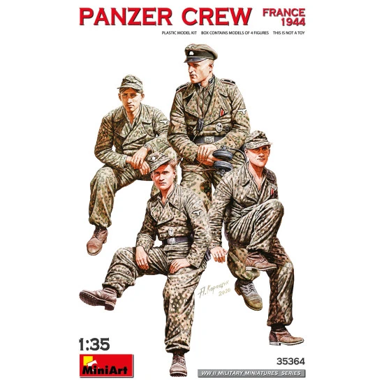 Miniart 35364 - 1/35 - Panzer Crew France 1944 Plastic Figures Kit