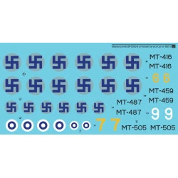 Sbs D48013 1/48 Decal For Messerschmitt Bf-109g-6 In Finnish Service