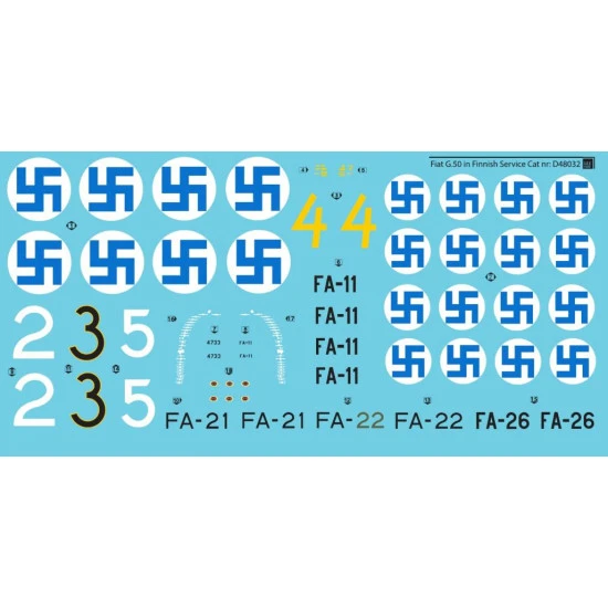 Sbs D48032 1/48 Decal For Fiat G 50 Freccia In Finnish Service