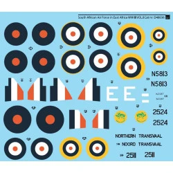 Sbs D48036 1/48 Decal For South African Air Force In East Africa Ww Ii Vol I